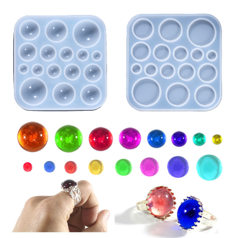 Resin Art Jewellery - Round Cabochon Pendant Epoxy Resin Silicone