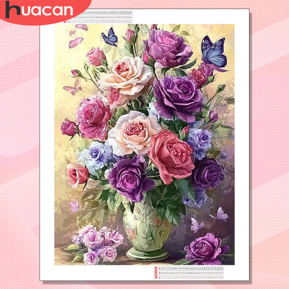 Resin Art Rose - HUACAN Diamond Painting Rose Flower Mosaic