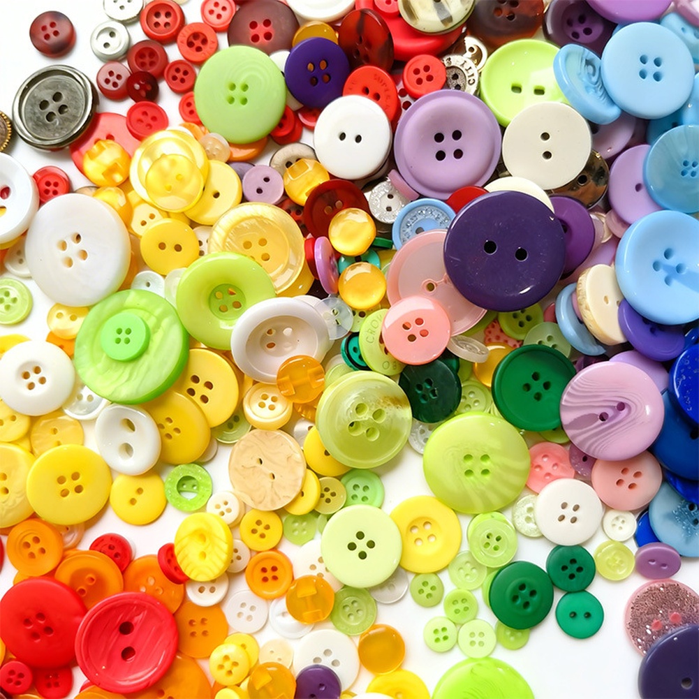 Resin Art Of Flowers - Round Resin Craft Buttons for DIY