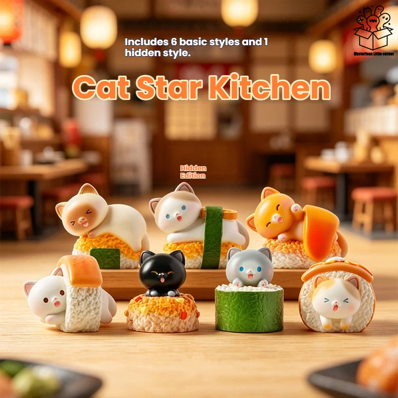 Resin Art Furniture - Kawaii Action Figure Sushi Cat Blind