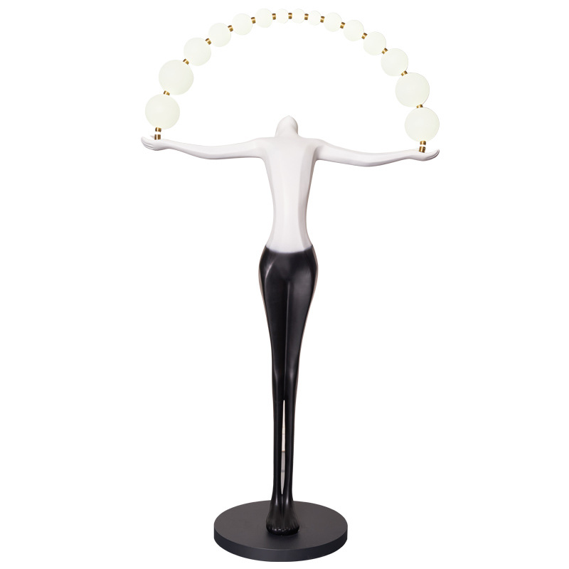 Resin Art Floor Design - Humanoid Art Sculpture Floor Lamp LED