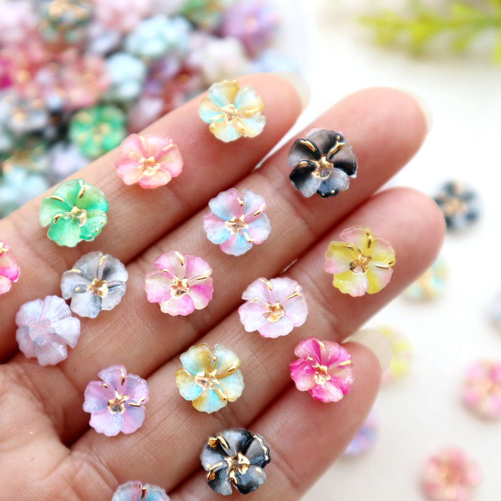 Resin Art With Flowers - 30pcs Mini Resin Flower Cabochons -