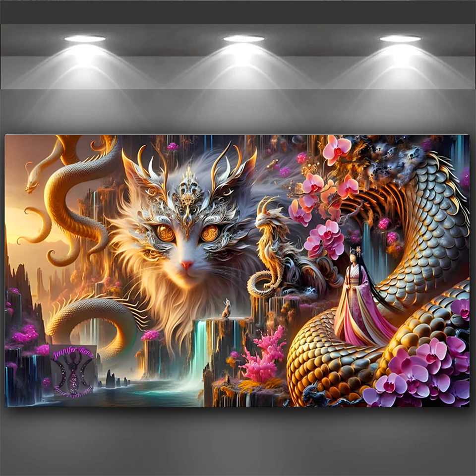 Diy diamond art Cat dragon Wom - Resin Art Images reseña y precio