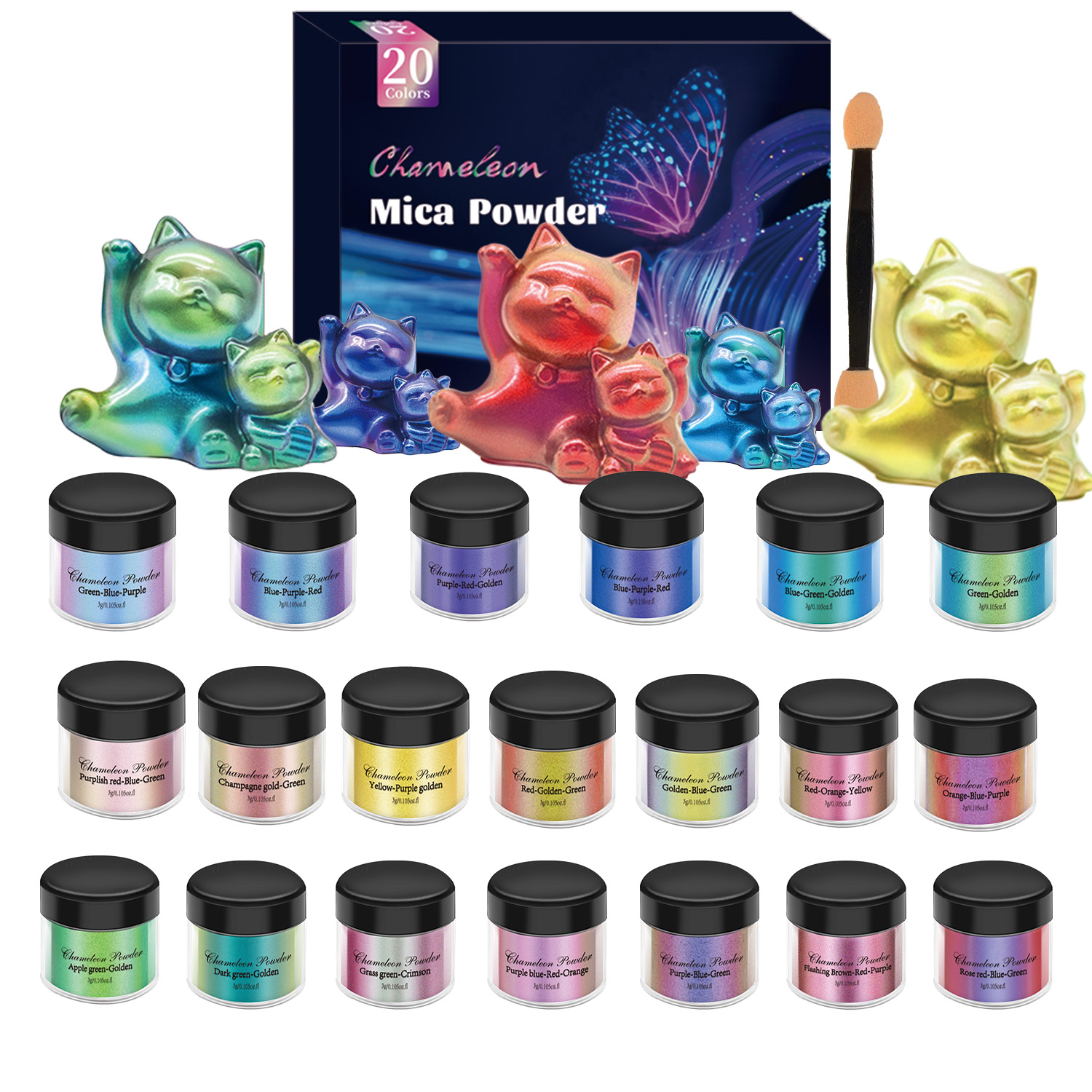 10/20pcs Mirror Chameleons Pig - Resin Art Jewellery reseña y precio