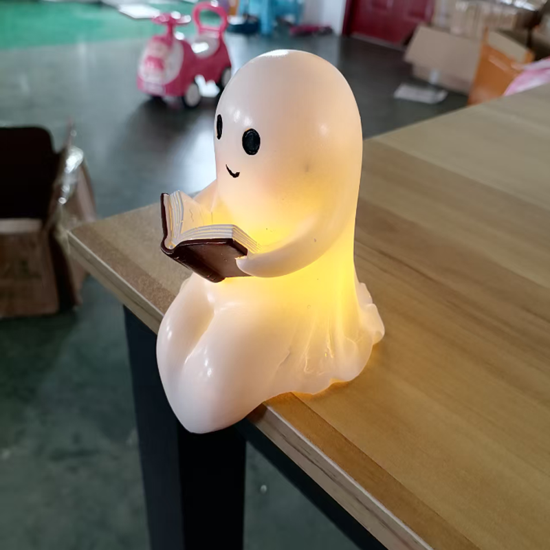 New Cute Ghost Reading Book La - Resin Art Book reseña y precio