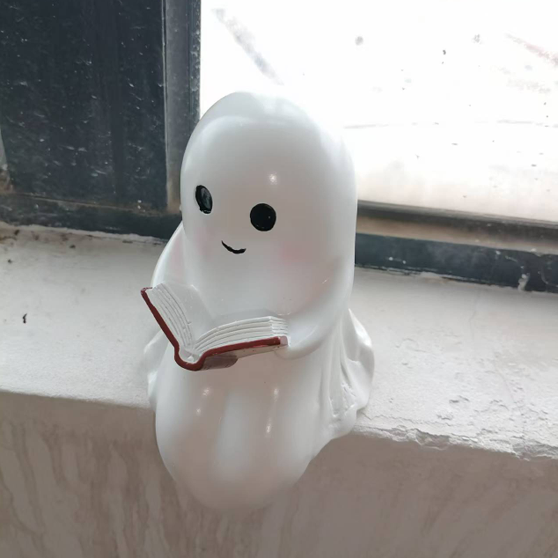 New Cute Ghost Reading Book La - Resin Art Book reseña y precio