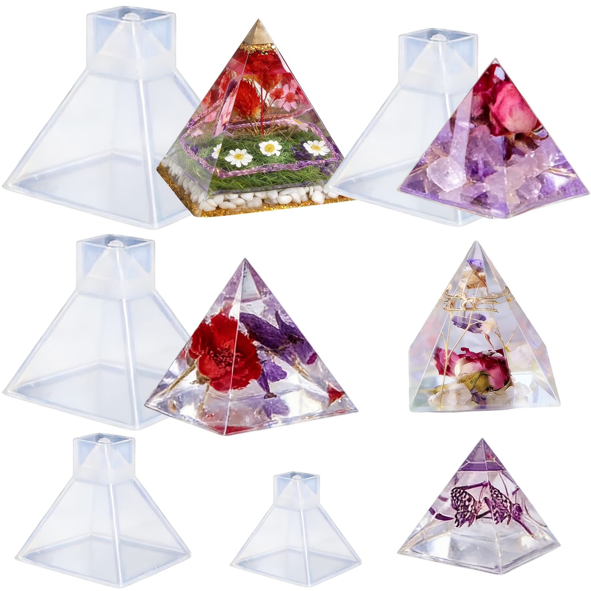 5pc- Pyramid resin molds of va - Resin Art Jewellery reseña y precio