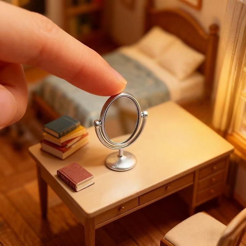 1Pcs Miniature Retro Mirror Dr - Resin Art Furniture reseña y precio
