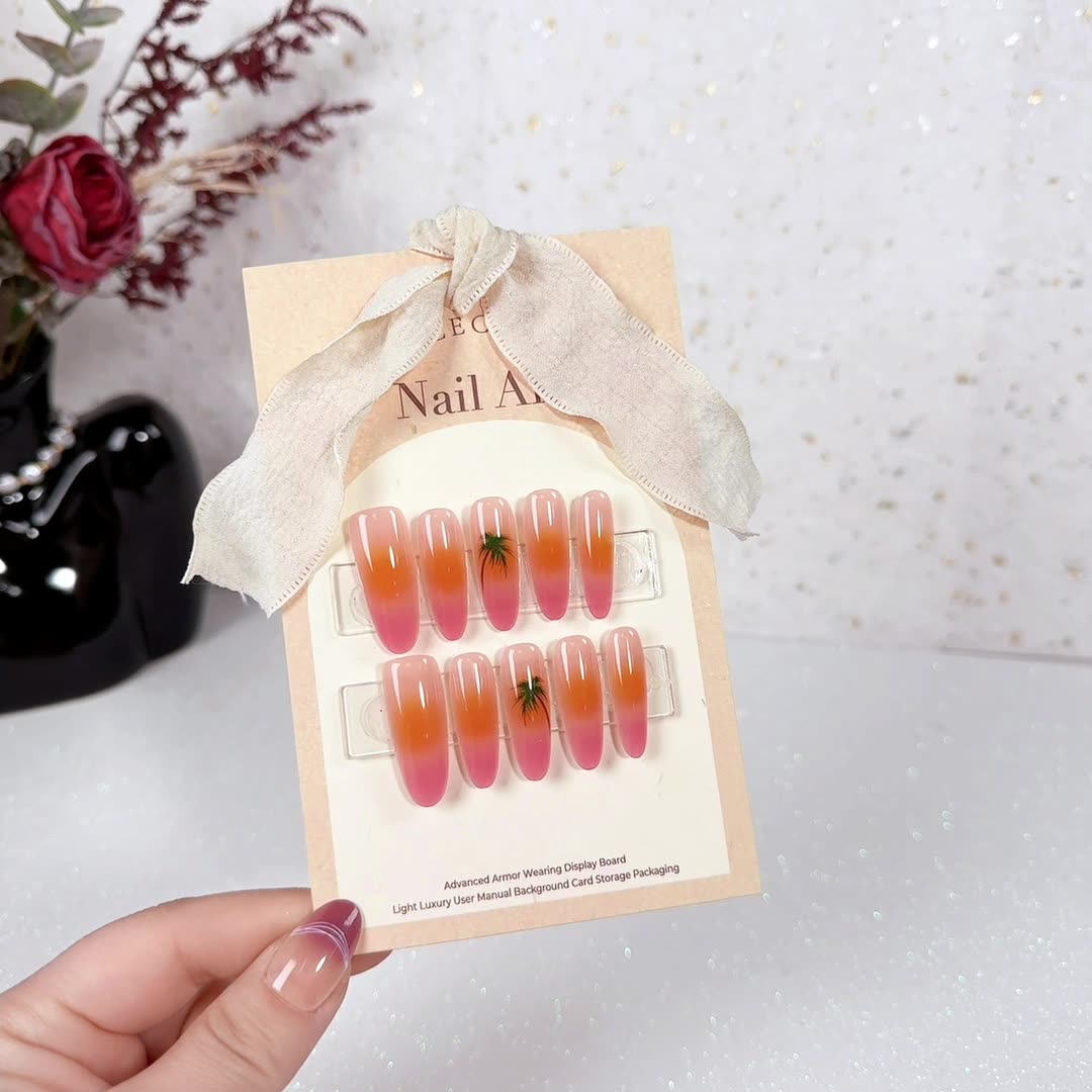 10pcs Summer Press On Nails Ha - Resin Art Tree reseña y precio