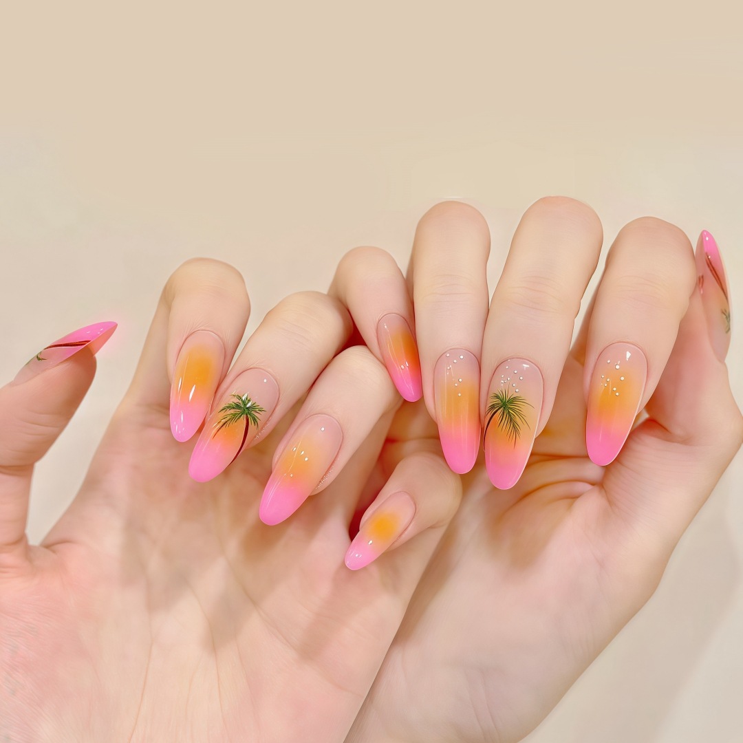 10pcs Summer Press On Nails Ha - Resin Art Tree reseña y precio