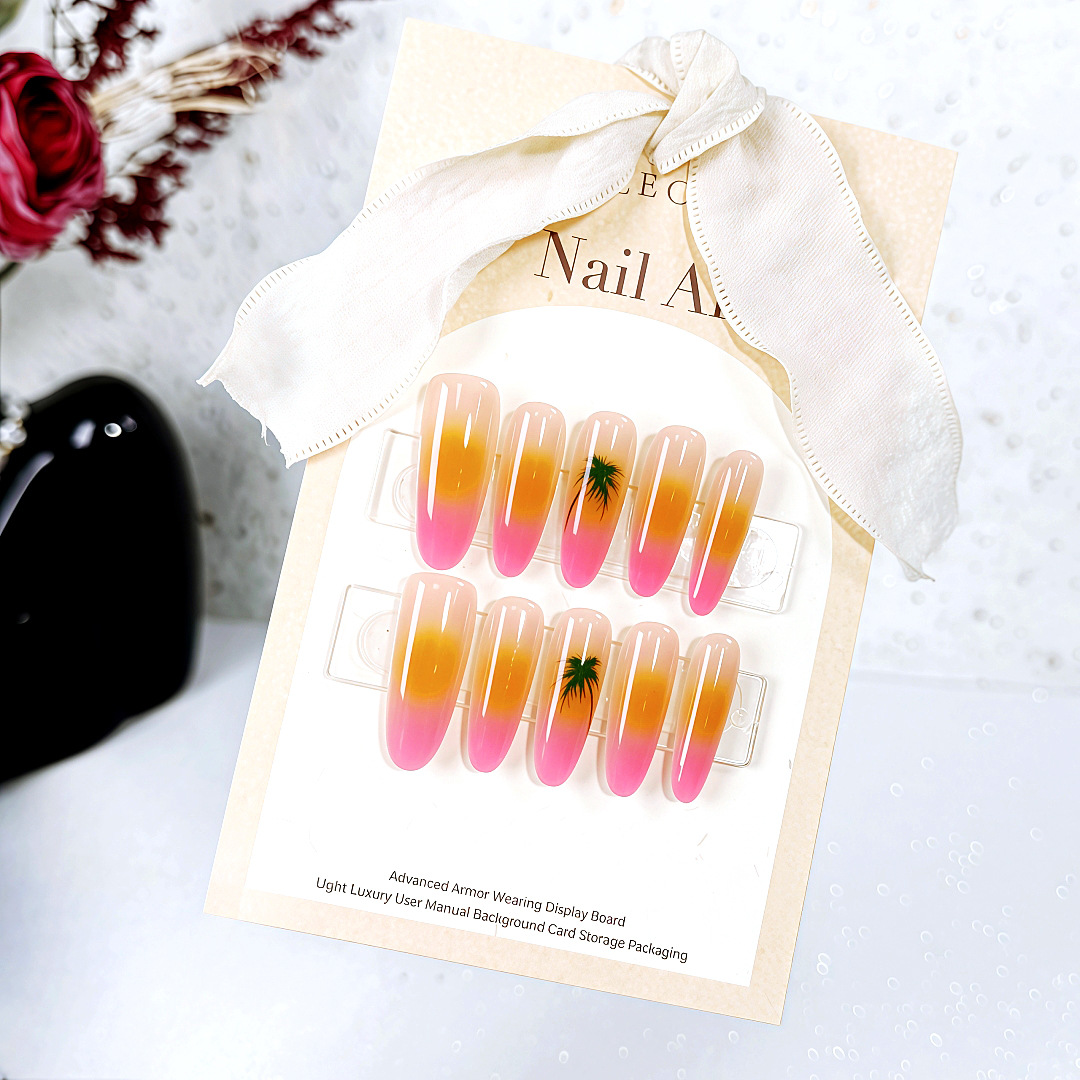 10pcs Summer Press On Nails Ha - Resin Art Tree reseña y precio