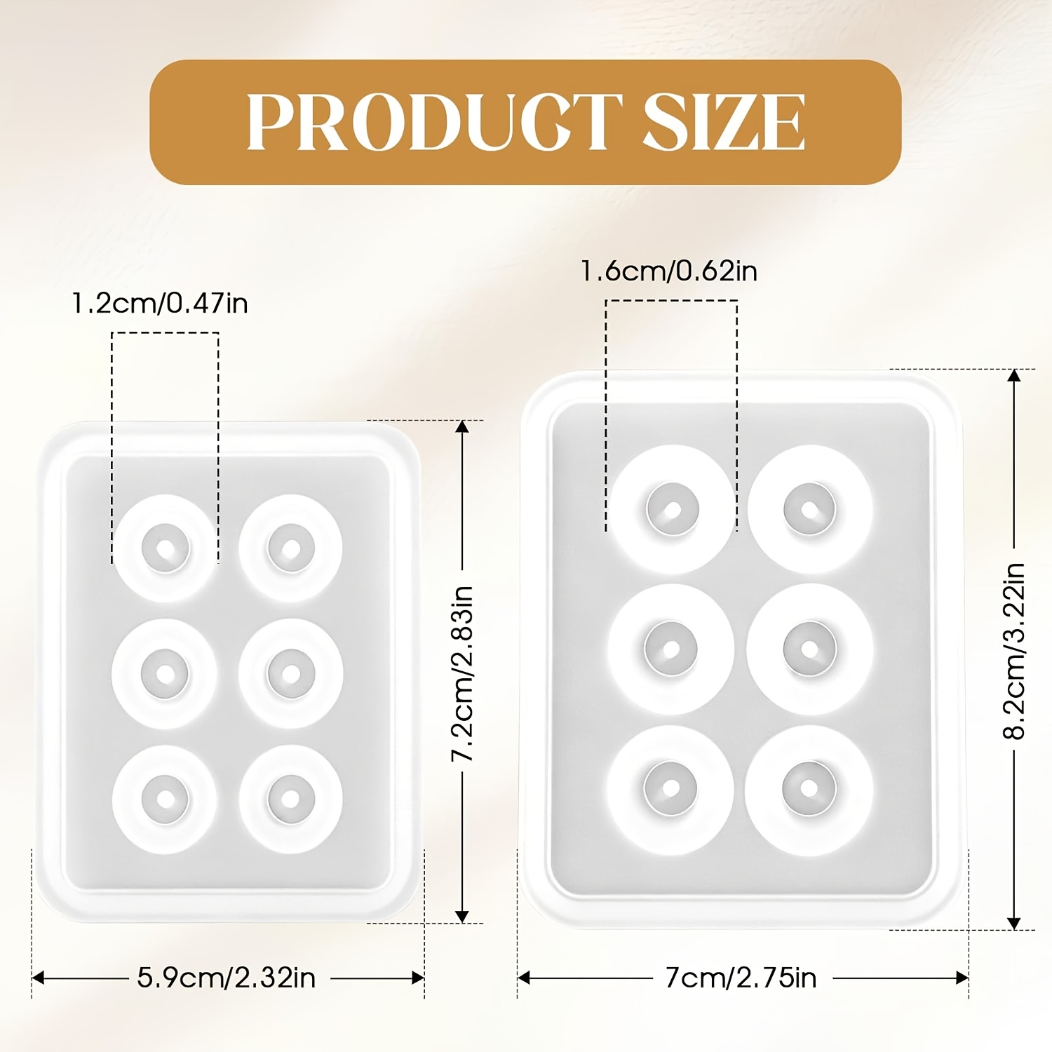 Two perforated spherical silic - Resin Art Jewellery reseña y precio