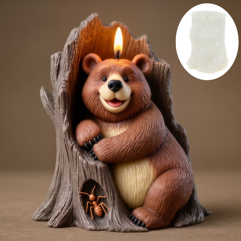 Ant Picking Bear Candle Silico - Resin Art Tree reseña y precio