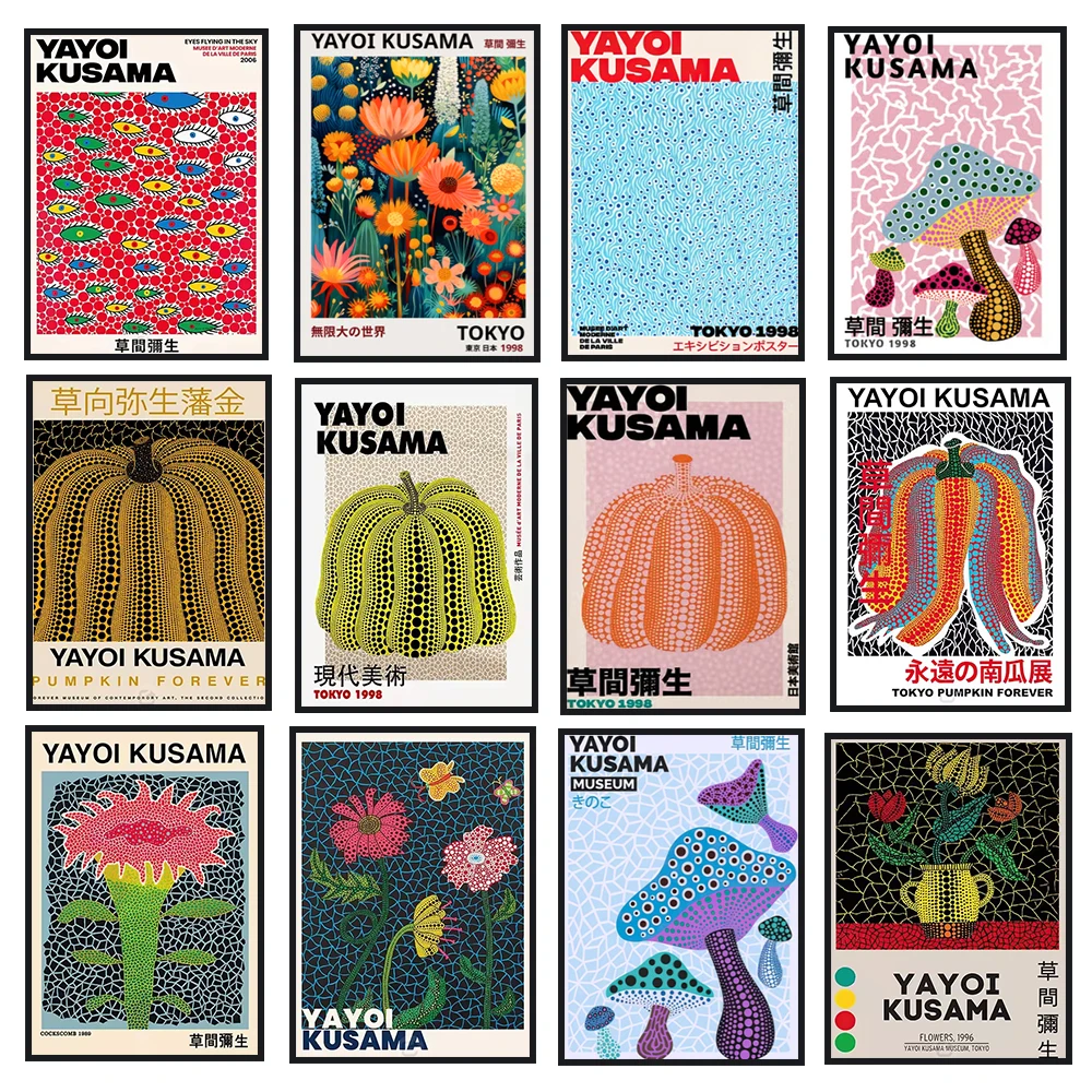 Yayoi Kusama Art Poster, Abstr - Resin Art Images reseña y precio