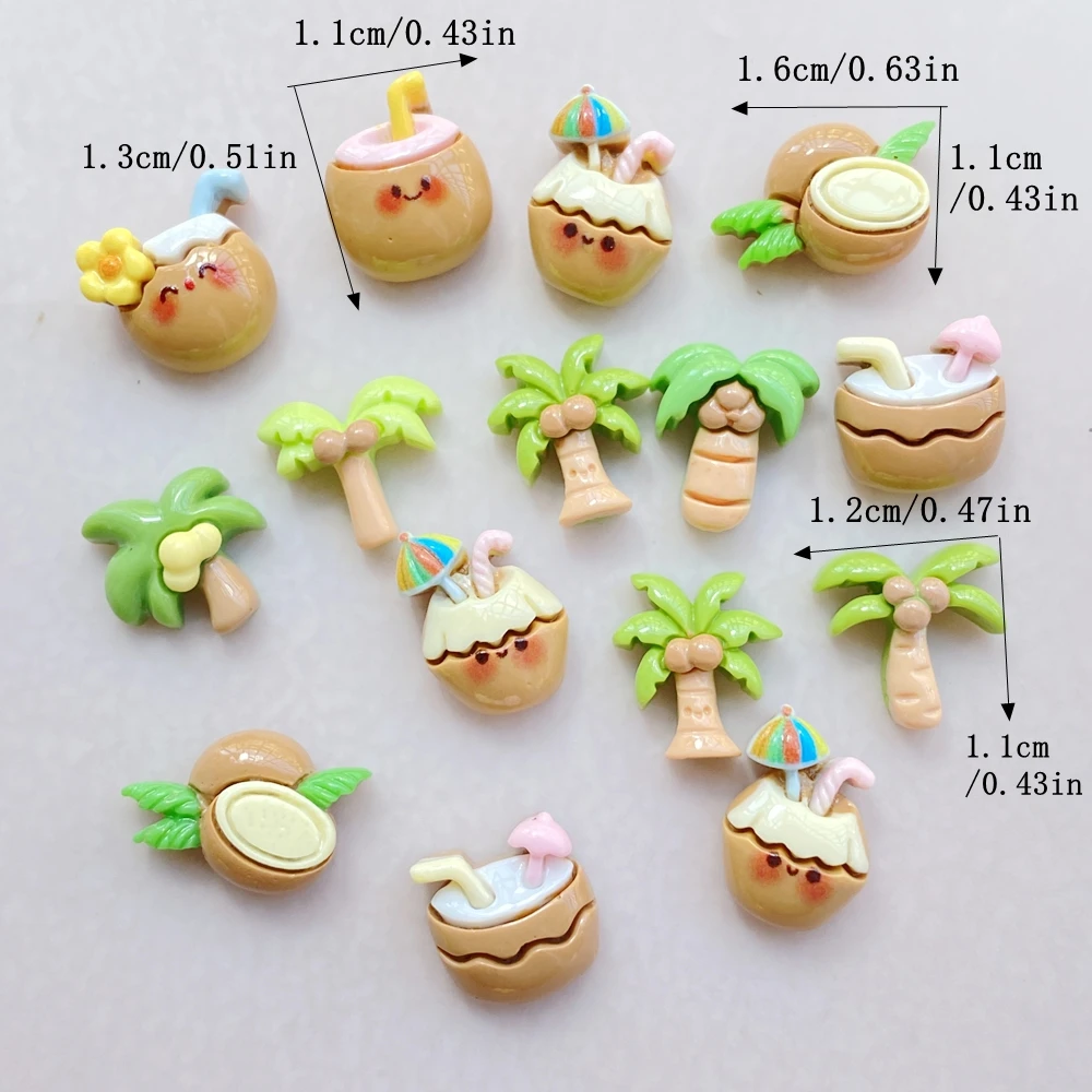 20Pcs Cute Cartoon Coconut Dri - Resin Art Tree reseña y precio