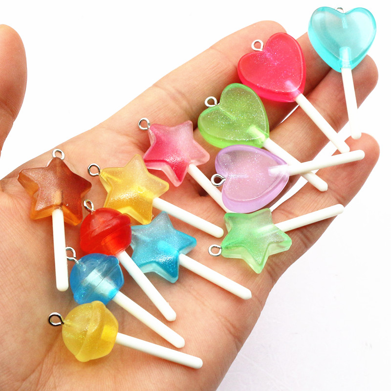 10pcs Mixed Colors Resin Cute  - Resin Art With Flowers reseña y precio