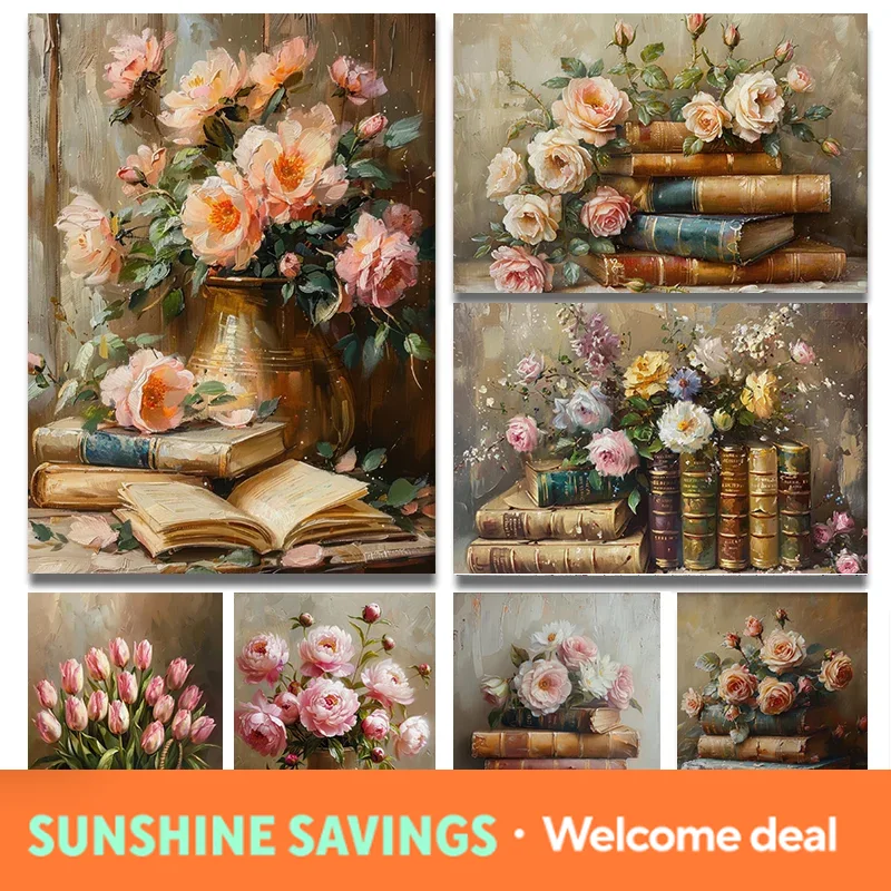 2026 Books and Flowers Vintage - Resin Art Book reseña y precio