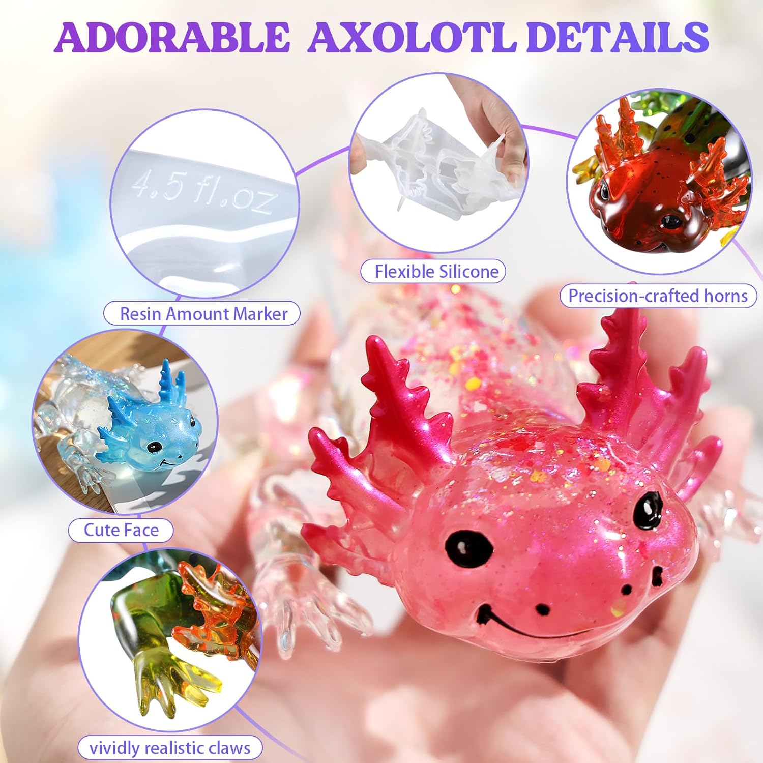 Large Axolotl Resin Molds Sili - Resin Art Epoxy reseña y precio