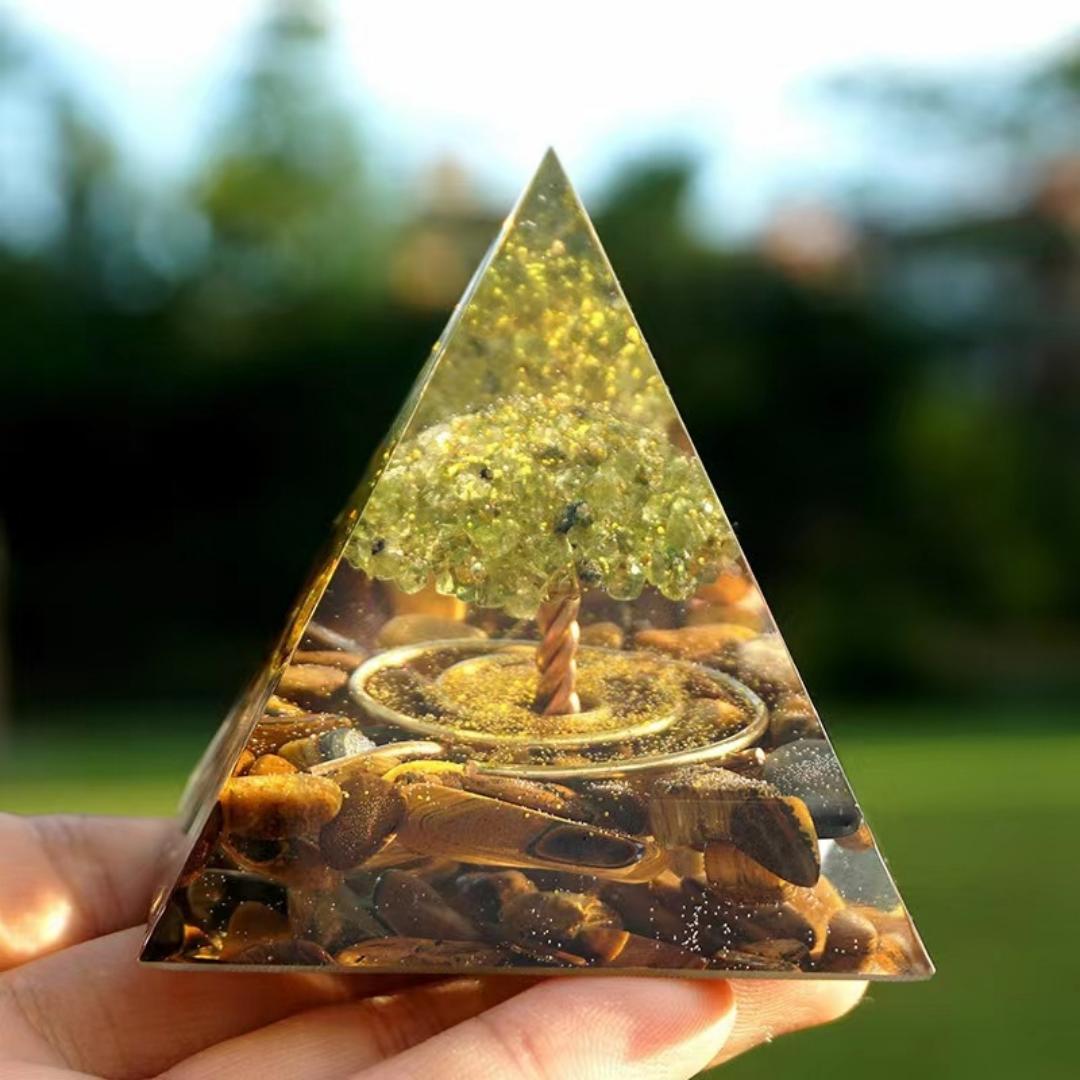 1pc Peridot With Tiger Eye Tre - Resin Art Tree reseña y precio