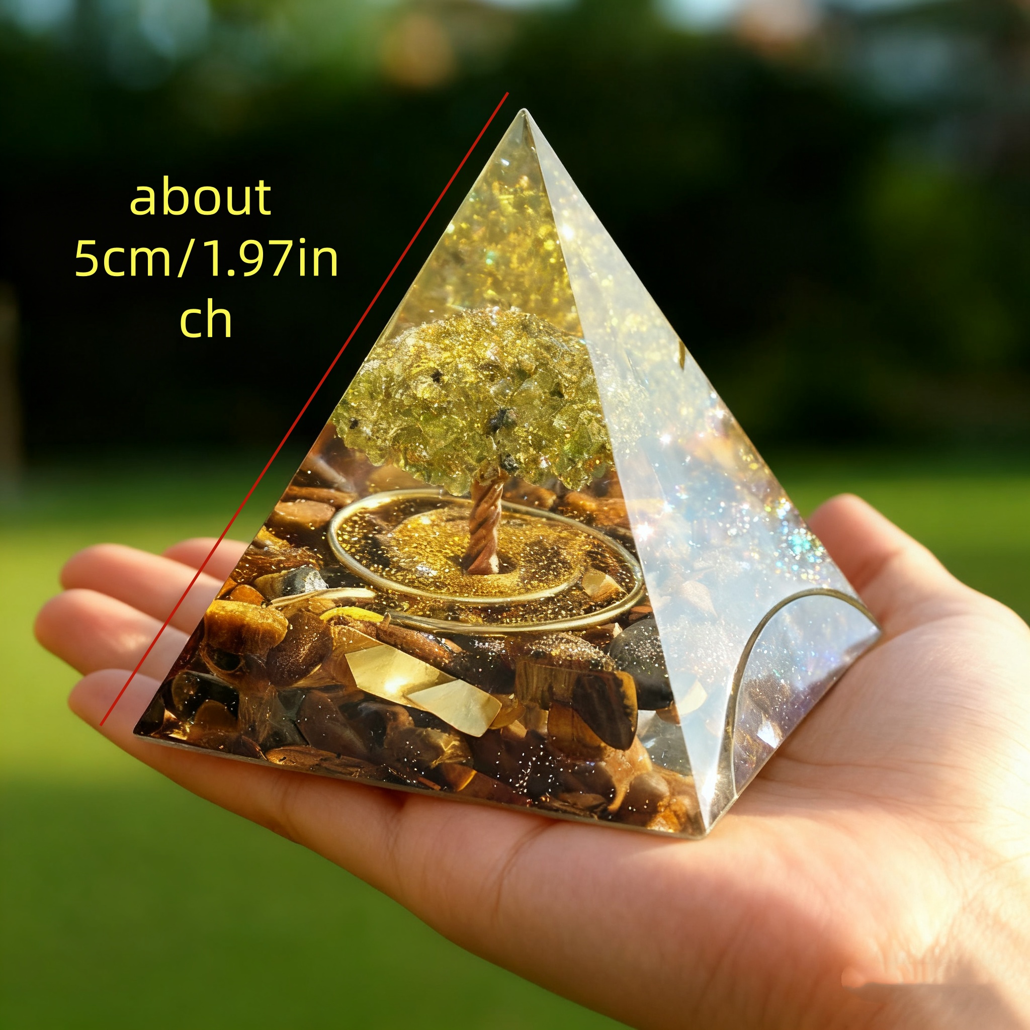 1pc Peridot With Tiger Eye Tre - Resin Art Tree reseña y precio