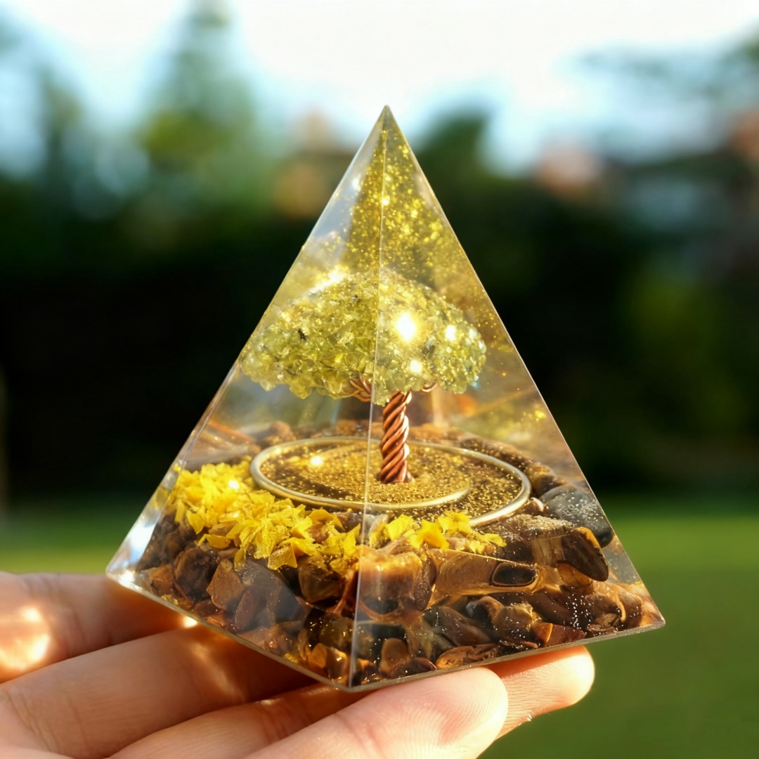 1pc Peridot With Tiger Eye Tre - Resin Art Tree reseña y precio
