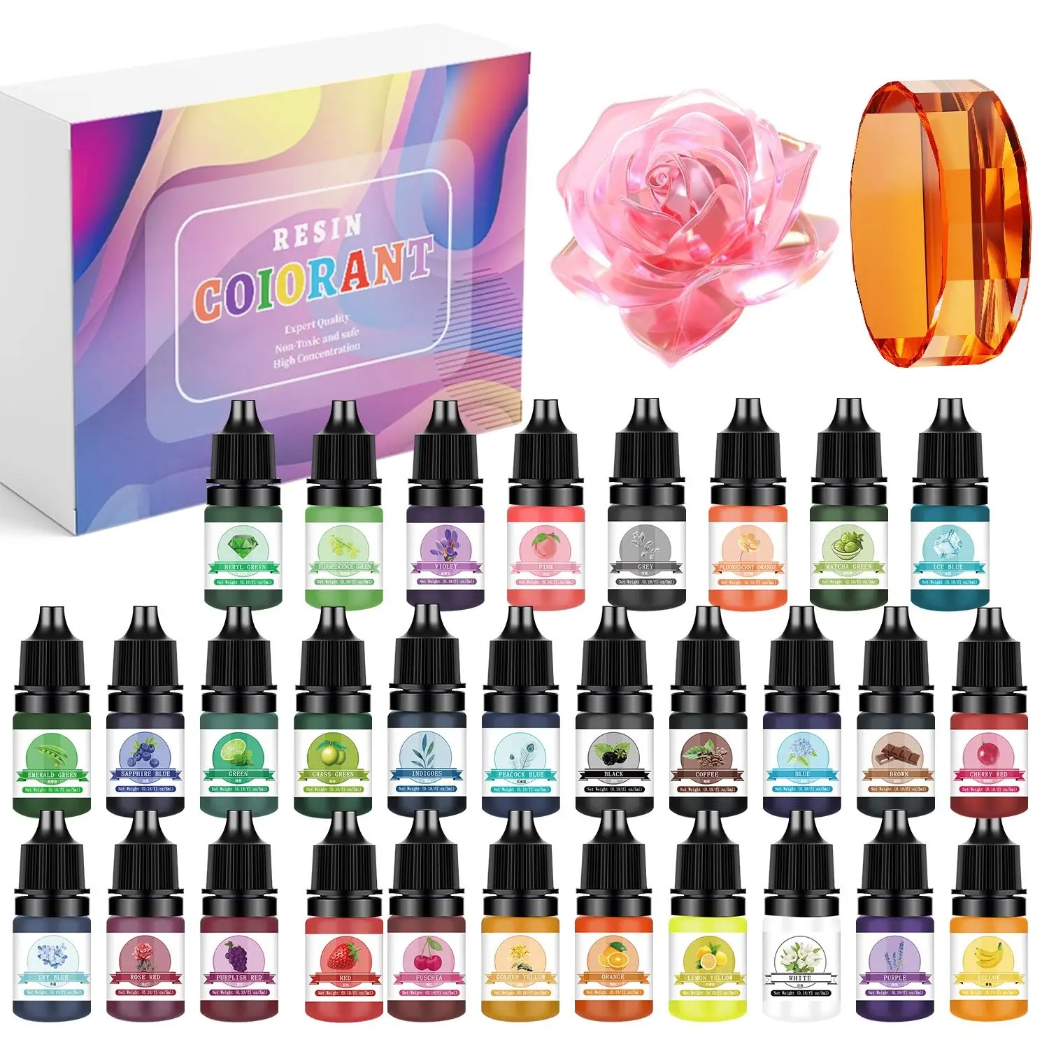 30Colors 5ml Epoxy Resin Pigme - Resin Art Jewellery reseña y precio