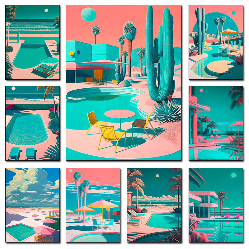 Retro Futuristic Beachside Pal - Resin Art Tree reseña y precio