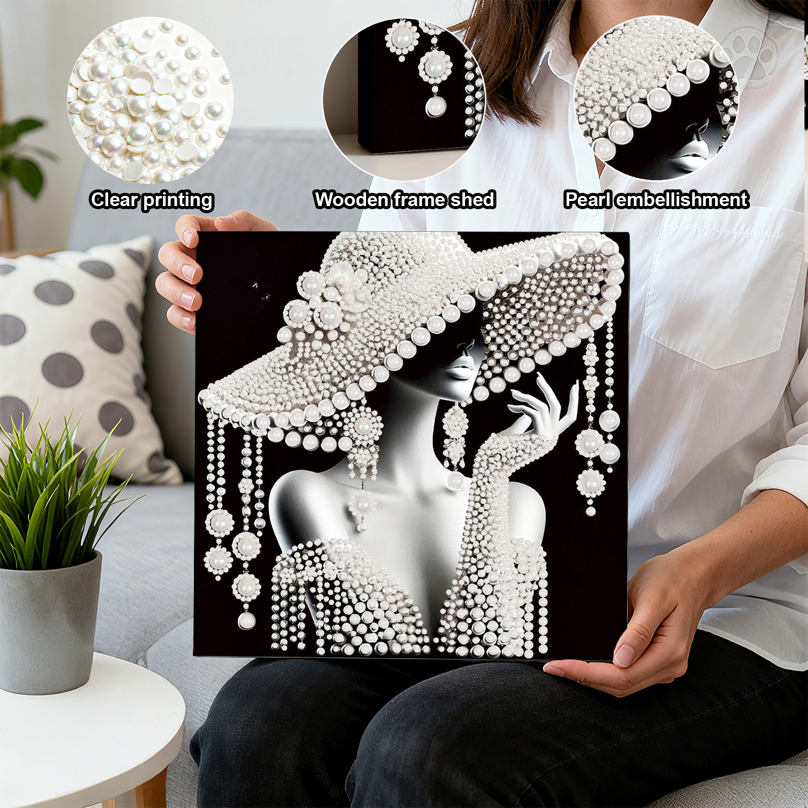 DIY Ladies Pearl Painting Art  - Resin Art Frame reseña y precio