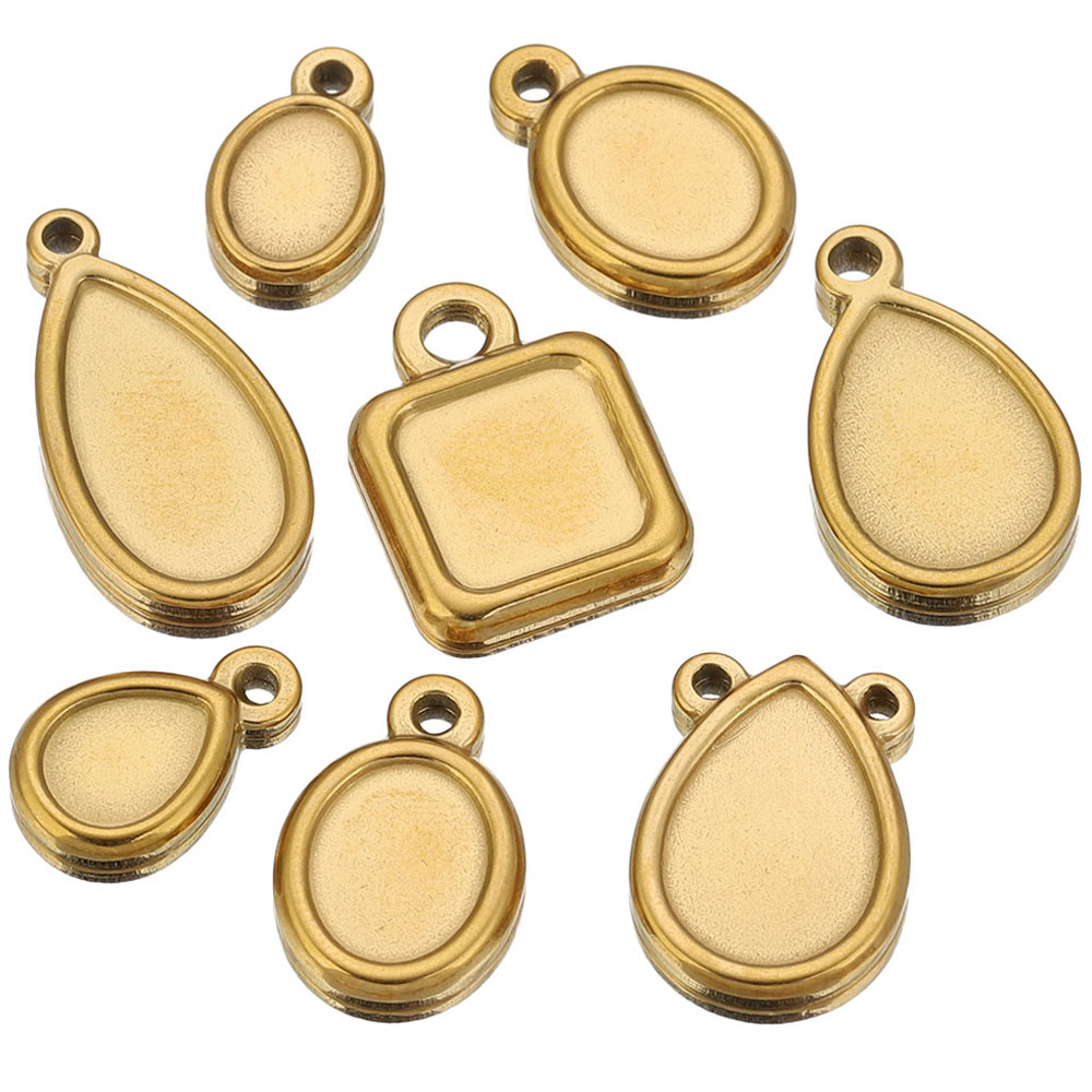 5pcs Stainless Steel Square Dr - Resin Art Jewellery reseña y precio