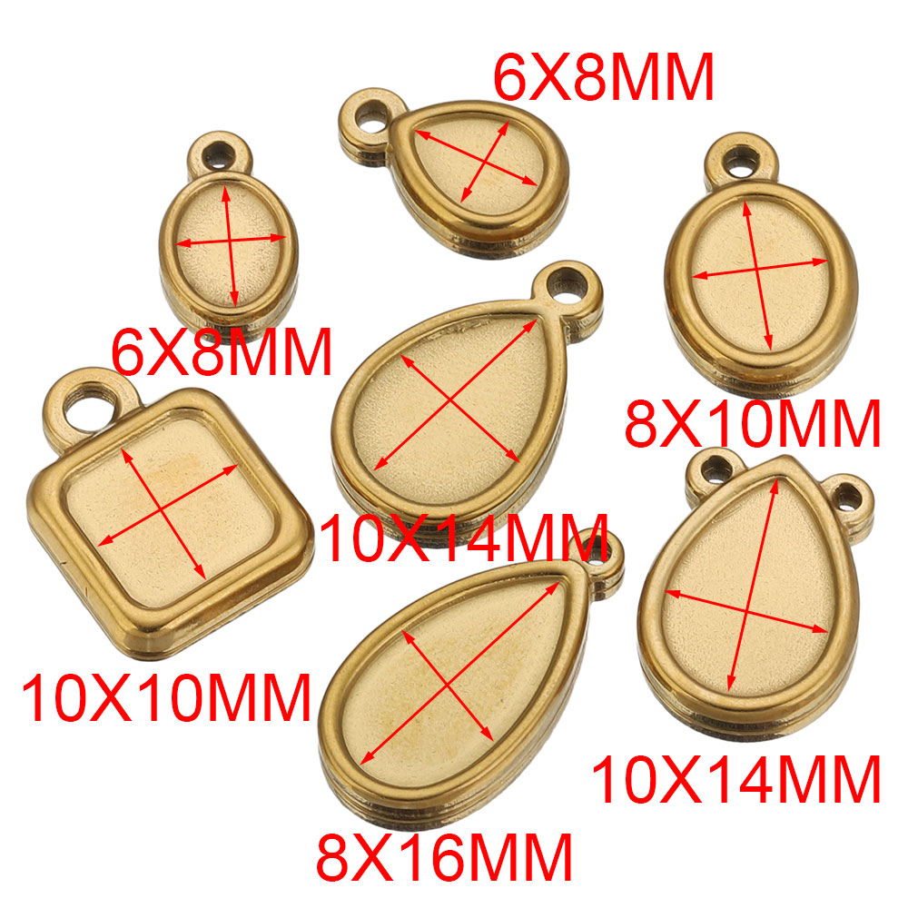 5pcs Stainless Steel Square Dr - Resin Art Jewellery reseña y precio
