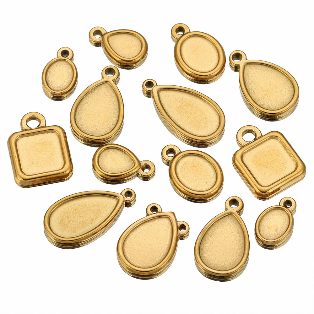 5pcs Stainless Steel Square Dr - Resin Art Jewellery reseña y precio