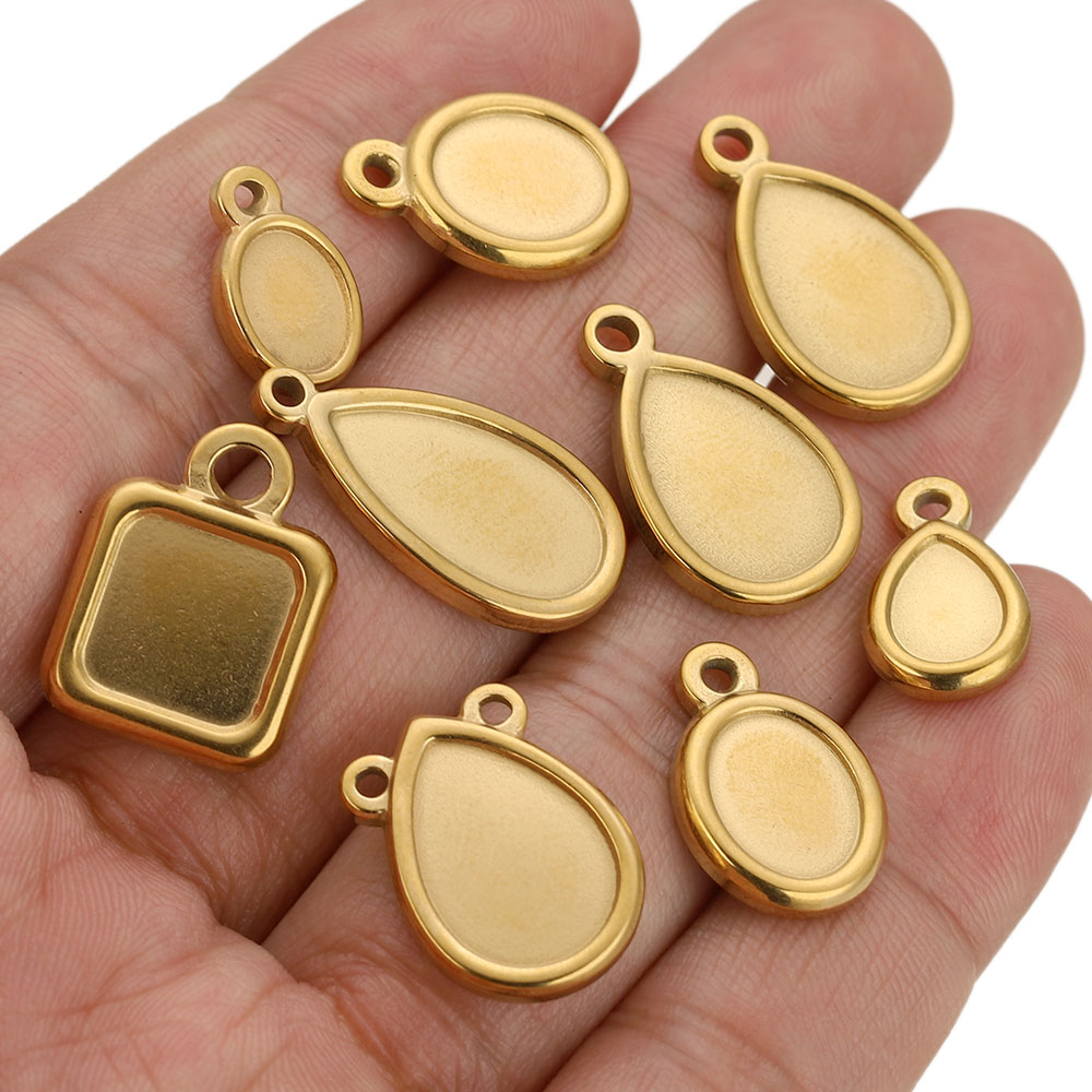 5pcs Stainless Steel Square Dr - Resin Art Jewellery reseña y precio