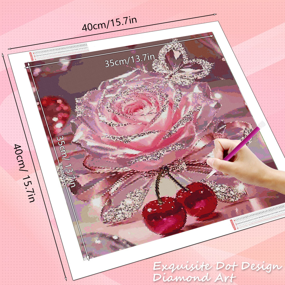 HUACAN Diamond Mosaic Rose Flo - Resin Art Rose reseña y precio