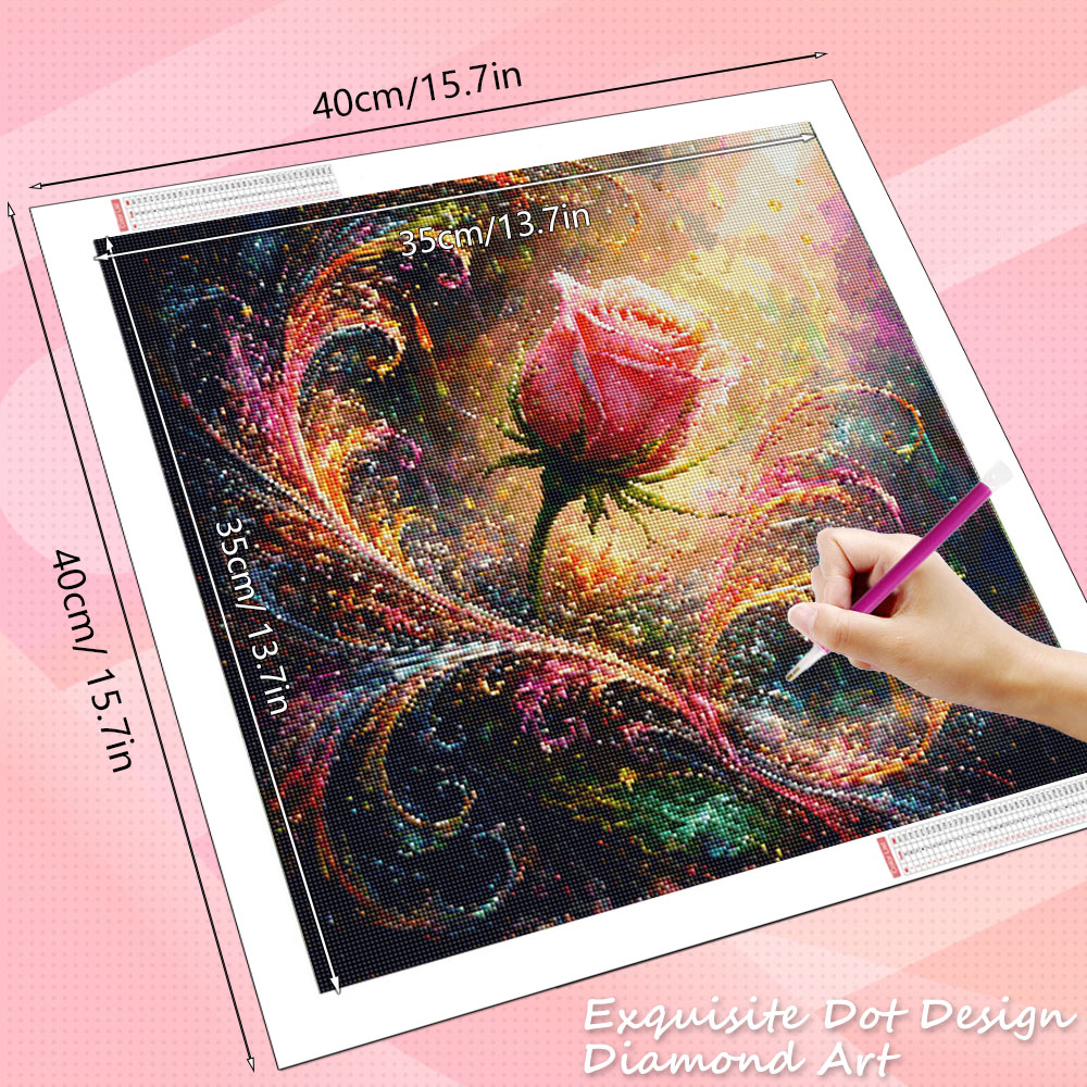 HUACAN Diamond Mosaic Rose Flo - Resin Art Rose reseña y precio