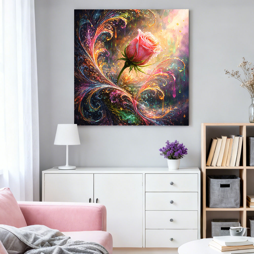 HUACAN Diamond Mosaic Rose Flo - Resin Art Rose reseña y precio