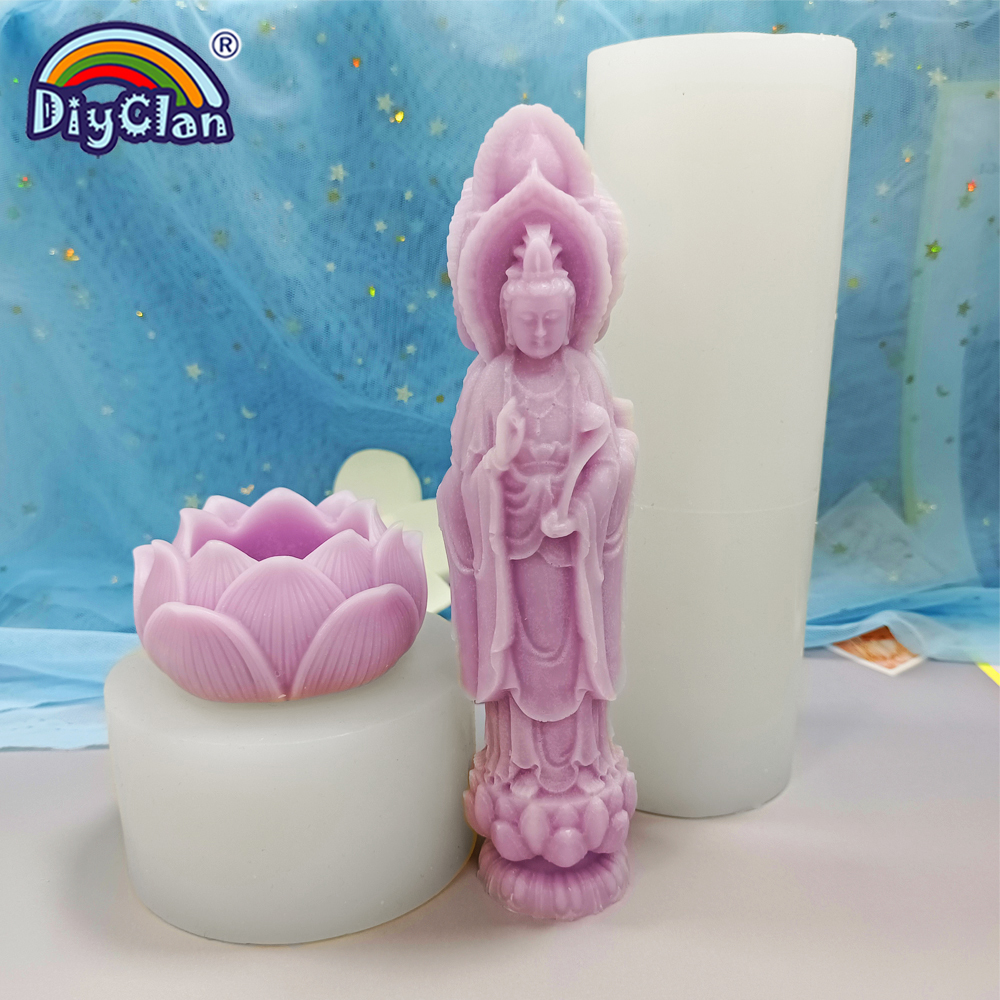Three Face Guanyin Lotus Terra - Resin Art Furniture reseña y precio