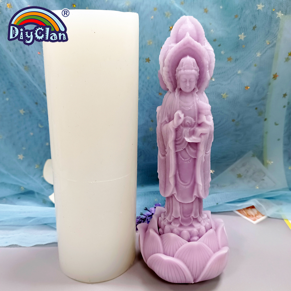 Three Face Guanyin Lotus Terra - Resin Art Furniture reseña y precio