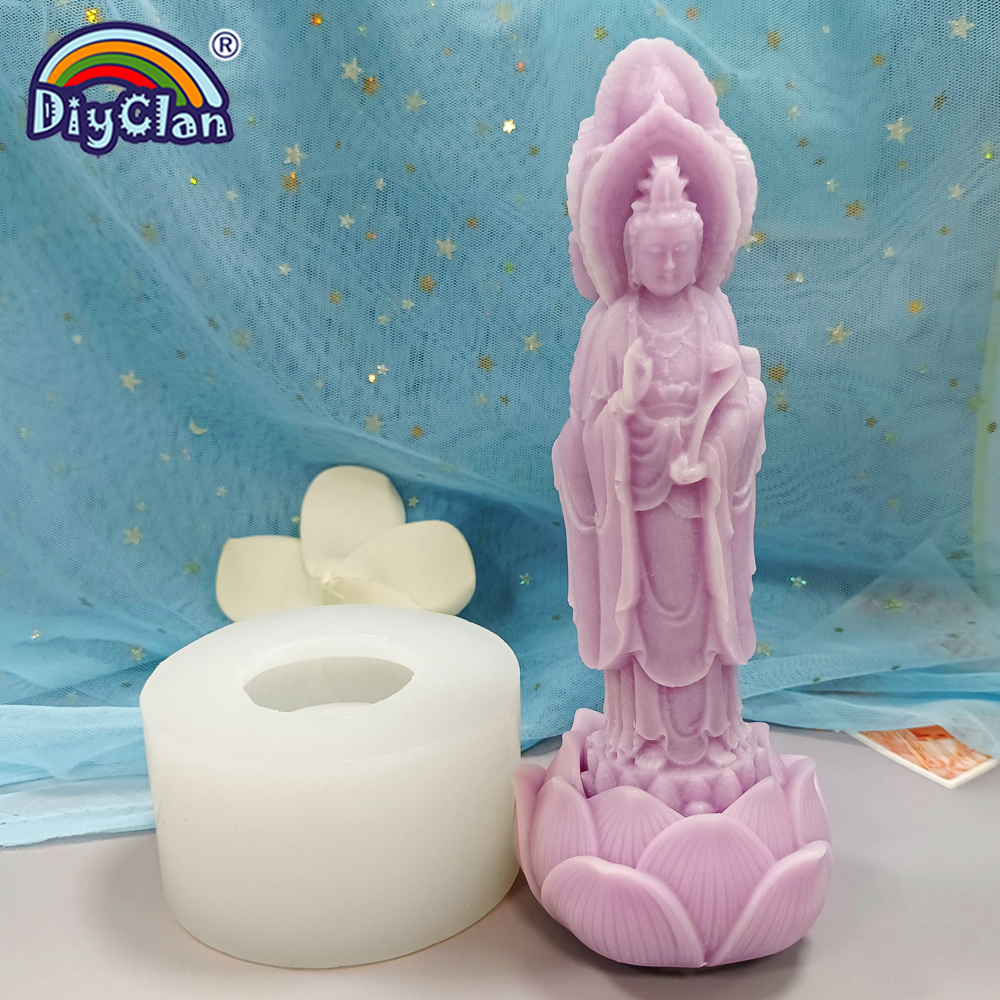 Three Face Guanyin Lotus Terra - Resin Art Furniture reseña y precio