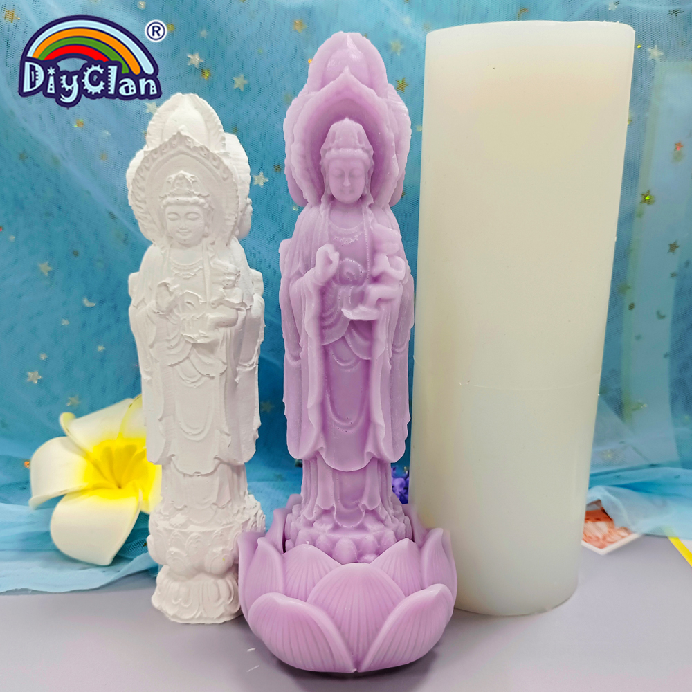 Three Face Guanyin Lotus Terra - Resin Art Furniture reseña y precio