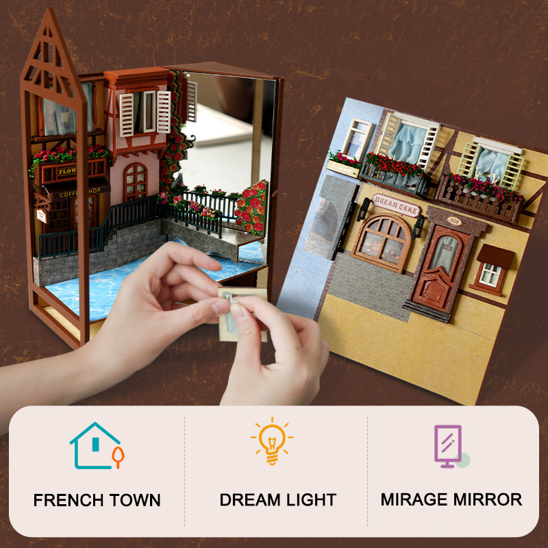 DIY Wooden Book Nook Retro Col - Resin Art Book reseña y precio