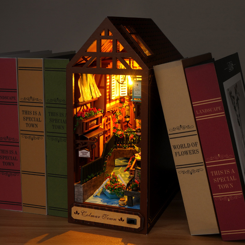DIY Wooden Book Nook Retro Col - Resin Art Book reseña y precio