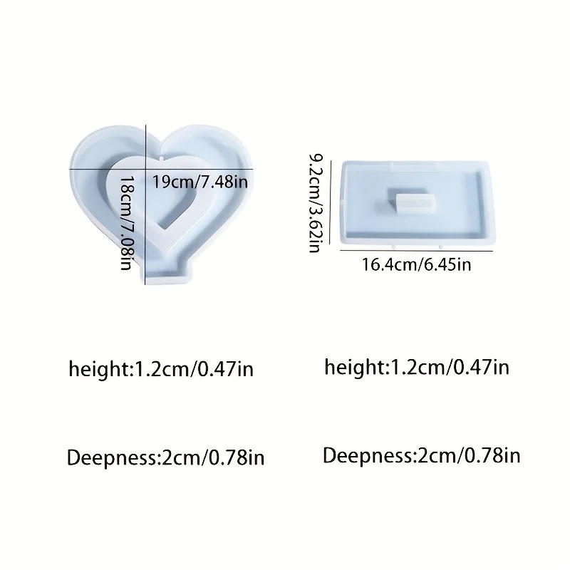 Heart Resin Molds, 2 Pieces Lo - Resin Art Frame reseña y precio