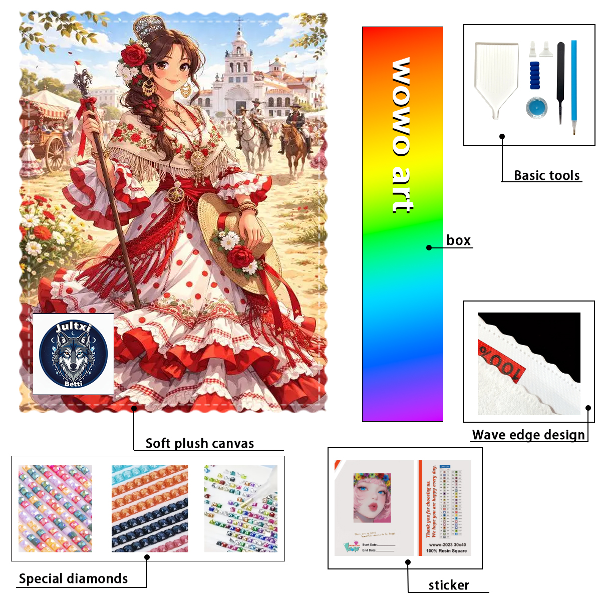 【Betti_ Diamond Art】The beauti - Resin Art With Flowers reseña y precio