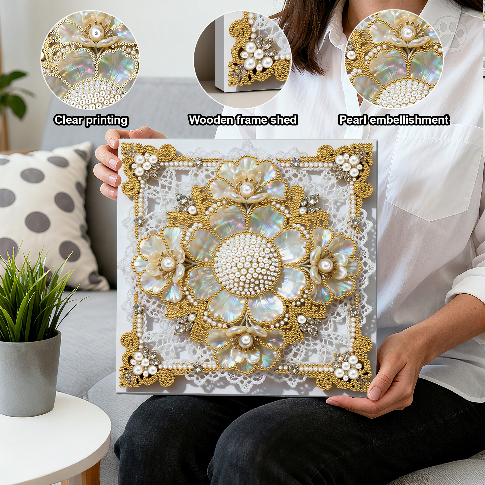 DIY Pearl Painting Kit for Hom - Resin Art Frame reseña y precio