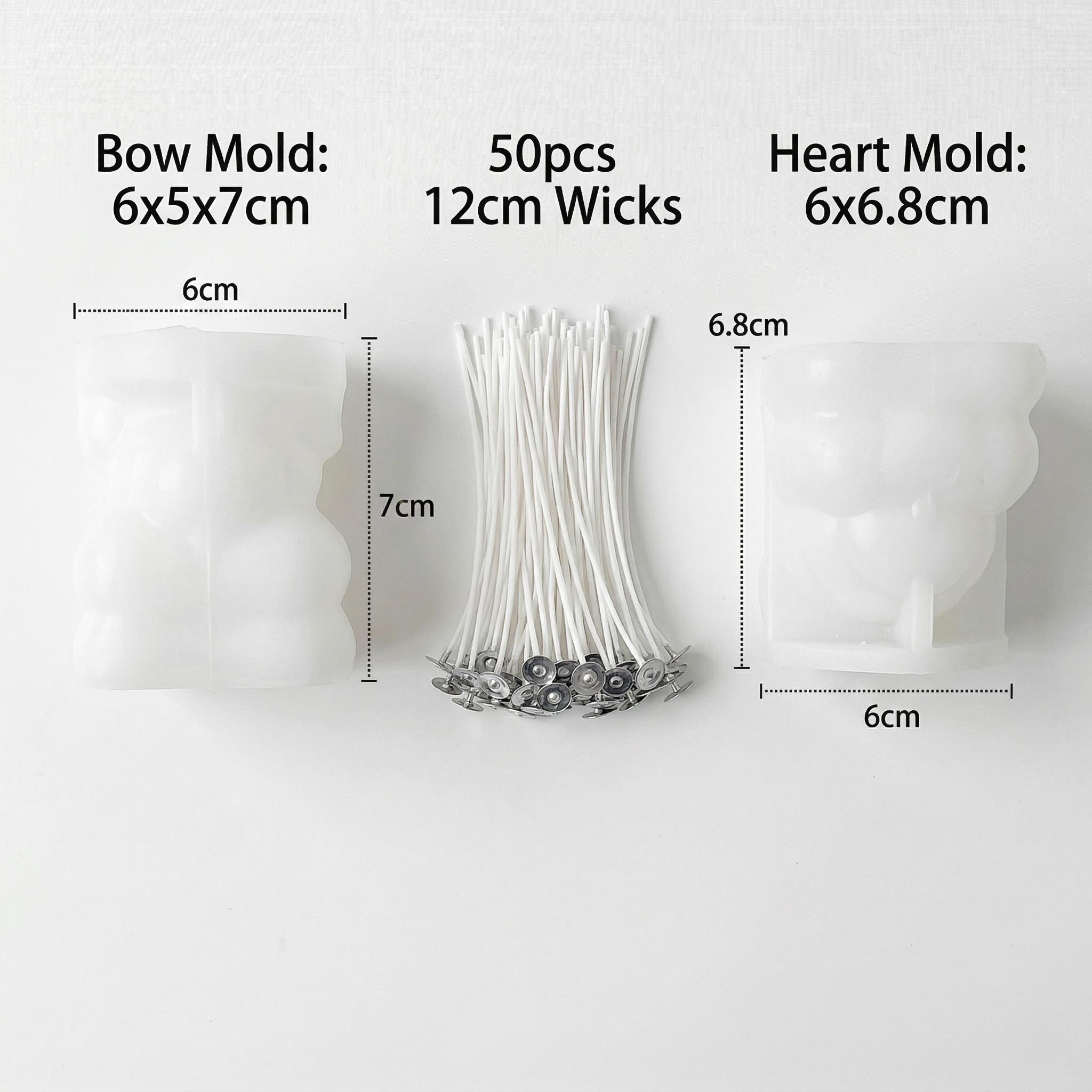 1/2pcs 3D Heart Bow Rose Bear  - Resin Art Rose reseña y precio