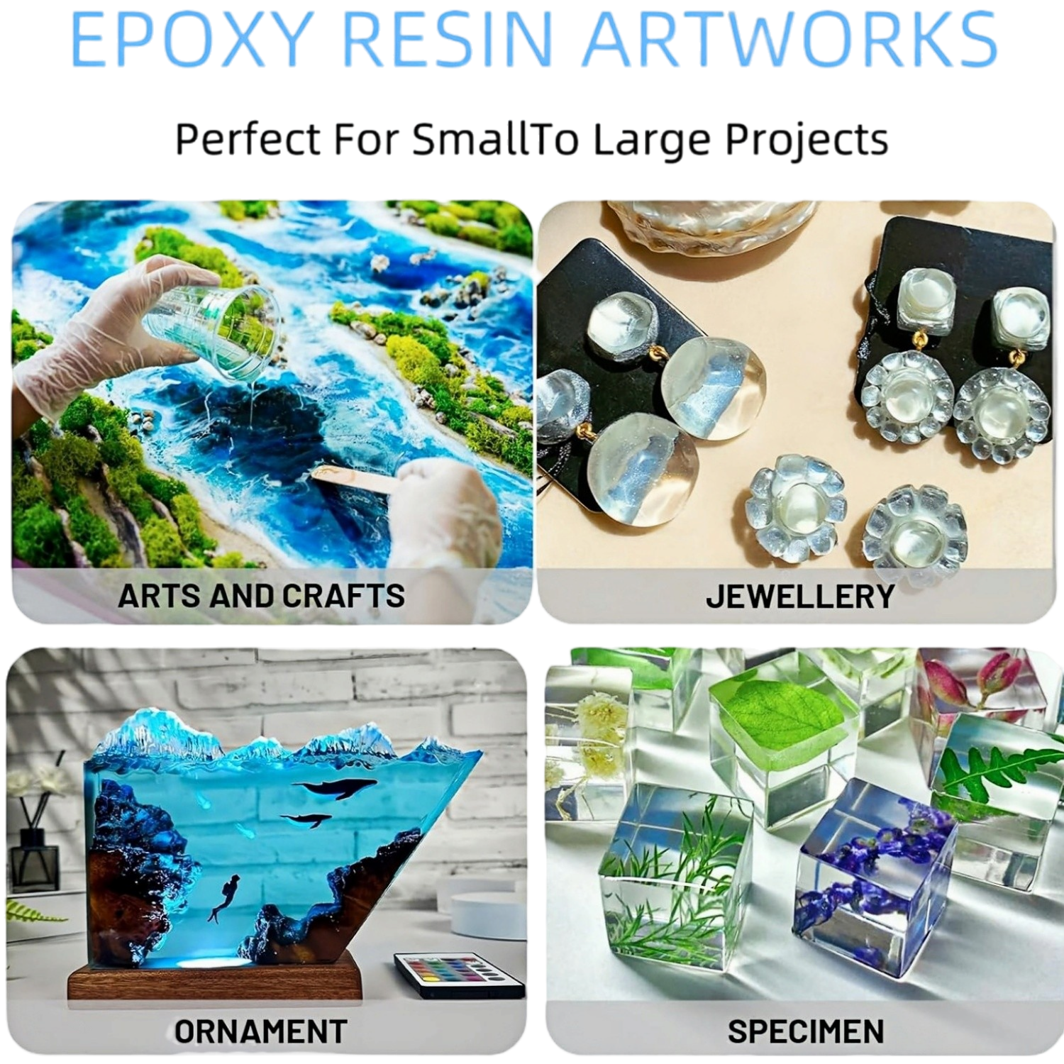 16.9oz Clear Epoxy Resin Kit C - Resin Art Epoxy reseña y precio