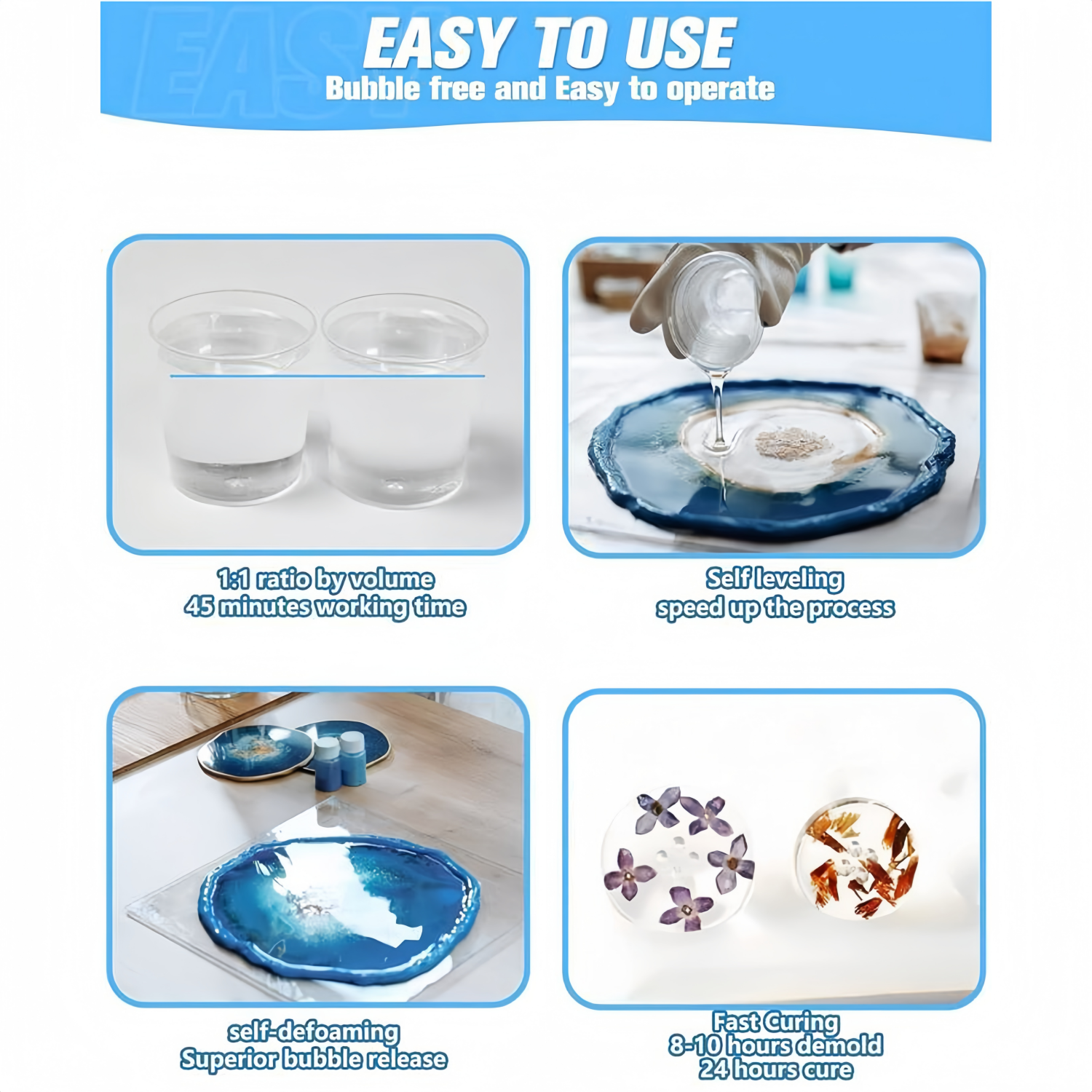 16.9oz Clear Epoxy Resin Kit C - Resin Art Epoxy reseña y precio