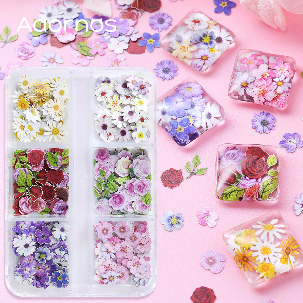 6 Grids Flowers Wood Pulp Chip - Resin Art Rose reseña y precio
