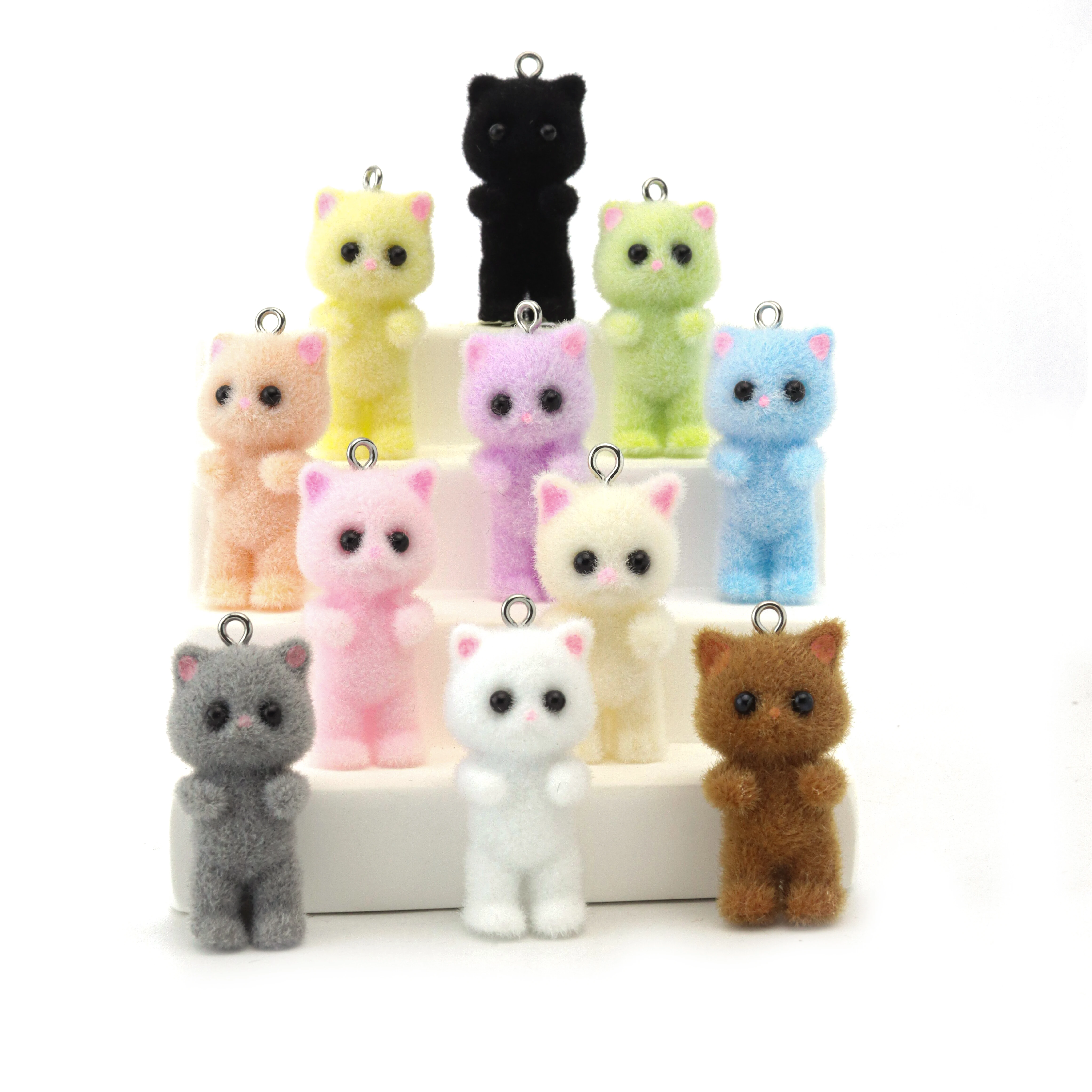 33PCS Cat Pendant Kawaii 3D Fl - Resin Art Jewellery reseña y precio