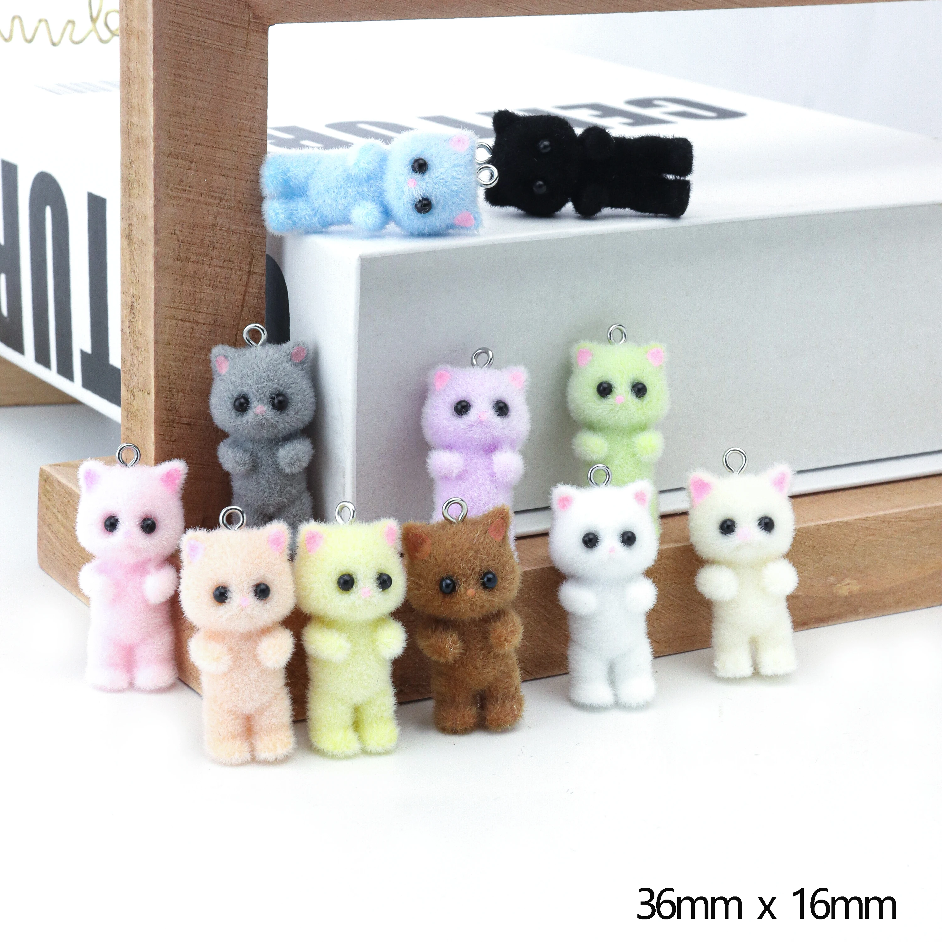 33PCS Cat Pendant Kawaii 3D Fl - Resin Art Jewellery reseña y precio
